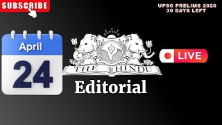 UPSC PRELIMS 2026 | The Hindu Analysis | 24 April 2026 | UPSC, BPSC, UPPCS, IAS