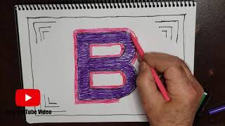 Letter B ..Learn English letters||تلوين حرف B ..تعلم الحروف الإنجليزيه