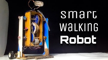 How to make smart walking robot at home from cardboard DIY