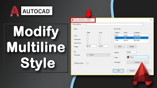 How to create or modify multiline style in AutoCAD