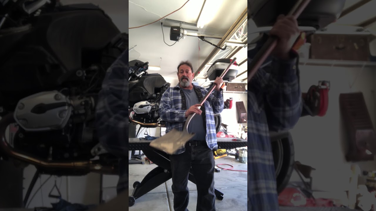 BMW 1200rt how to put your bike on the center stand when on your lift