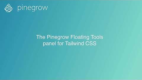Pinegrow Floating Tools for Tailwind CSS