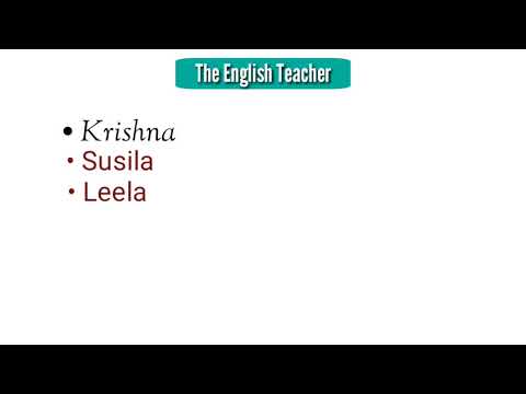 The English teacher by RK Narayan