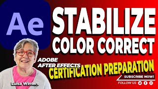 40 After Effects Certification Preparation - Stabilize and Color Correction #aftereffects