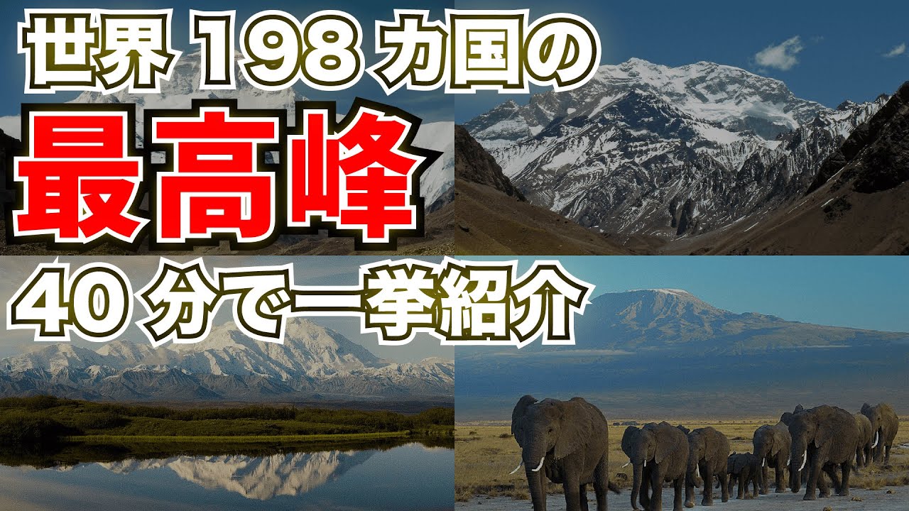 【最高峰】世界198カ国「国別最高地点」ランキング【エベレスト】