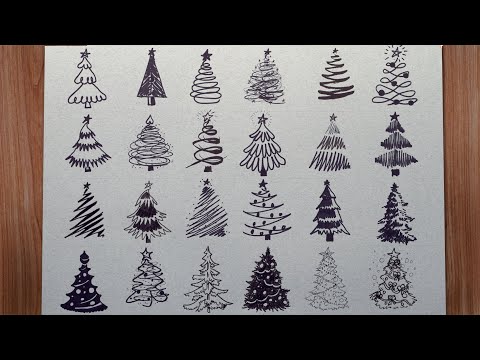 Video: How To Draw A Branch Of A Christmas Tree