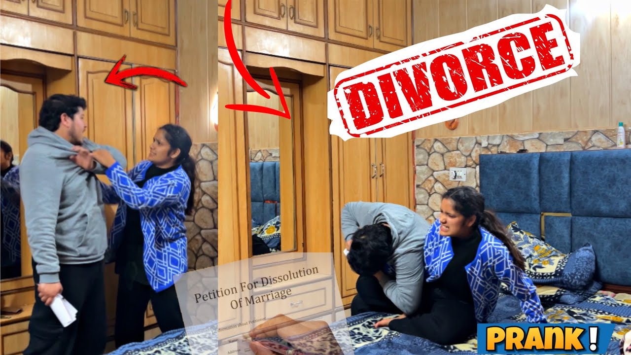 Divorce Prank ON WIFE | Husband wife COUPLE Prank | Prank on WIFE | #nikkrichavlogs #divorce