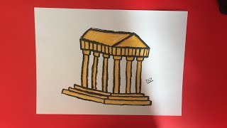 How to Draw a Greek Temple