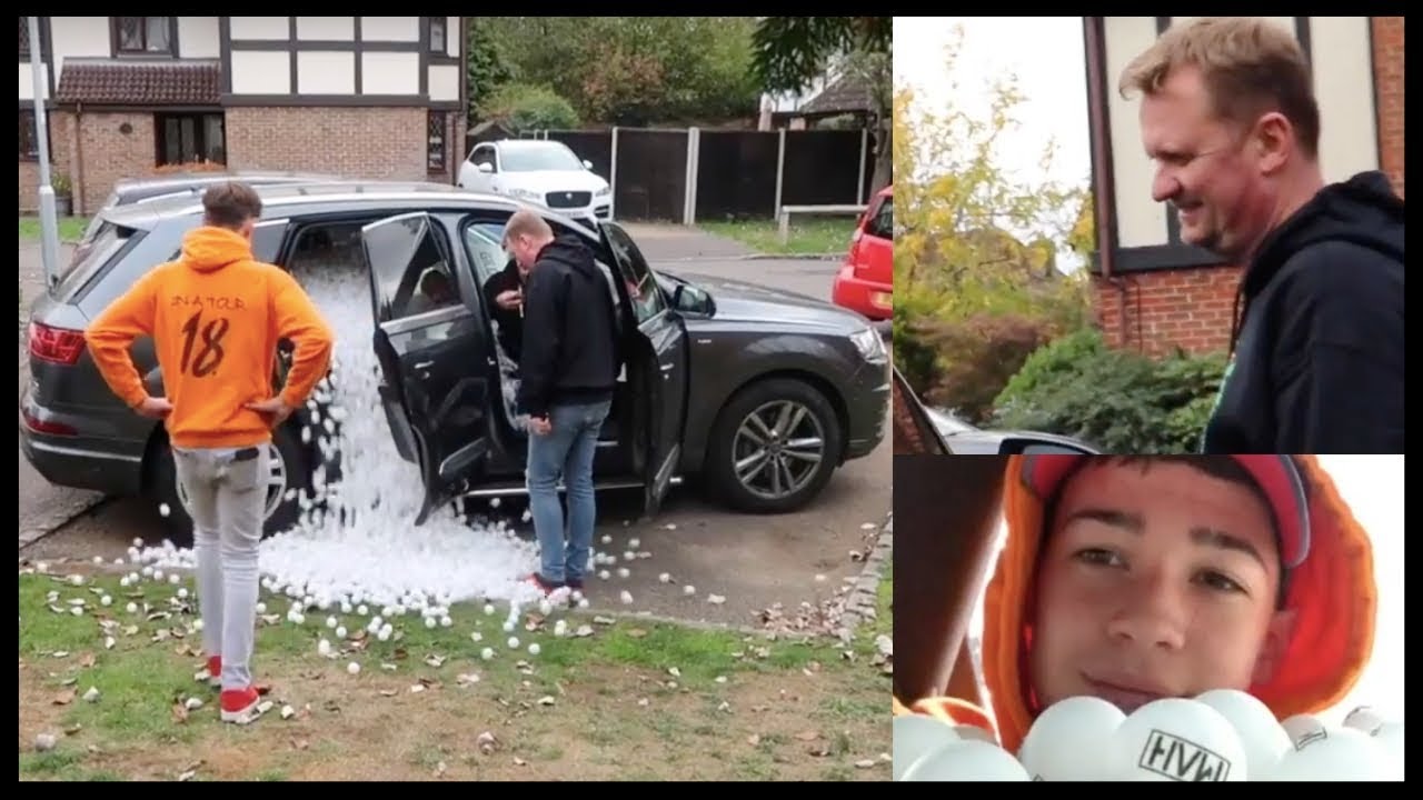 FILLING OUR DAD'S CAR WITH 1 MILLION PING PONG BALLS || Max & Harvey Mills