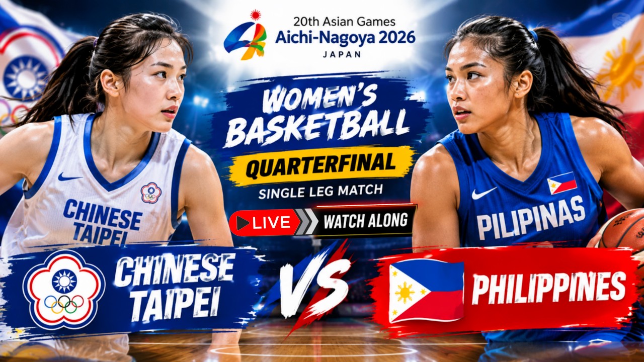 Asian Games 2026 Live: Philippines W vs Chinese Taipei W - Asian Games Basketball Quarterfinal Live