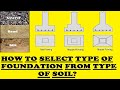 Selecting Type of Foundation from Type of Soil?