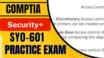 CompTIA Security+ SY0-601 part1 practice exam