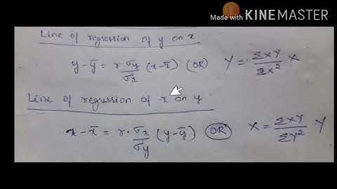 Line of regression (Revision)/18MAT41/Module 4
