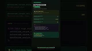 AutoVacuum Tuning in PostgreSQL | Why Your DB Slows Down Without It #sql #database #coding #server