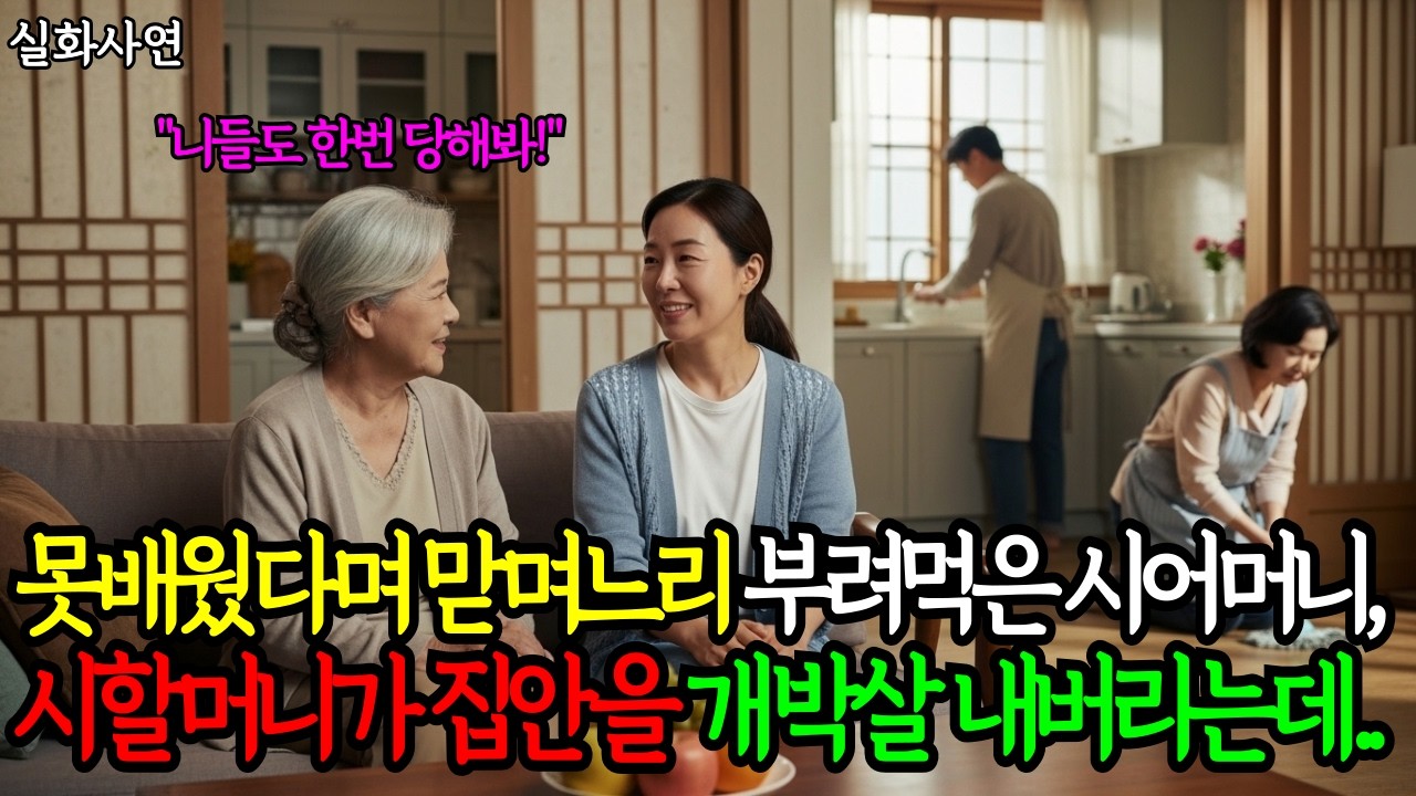 못배운 무식한 맏며느리 개처럼 부려먹은 시어머니, 시할머니가 집안을 개박살 내버리는데..ㅣ노후사연ㅣ시니어사연ㅣ고부갈등ㅣ오디오북ㅣ사연라디오