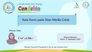 KATA KUNCI PADA IKLAN MEDIA CETAK-PJJ BAHASA INDONESIA 17 SEP 2020
