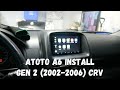 Atoto A6 Install in 2002-2006 Honda CRV | How-To | Apple Car Play & Android Auto
