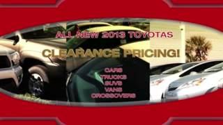 Nationwide Clearance All New 2013 Toyotas Clearance Priced Corolla Camry Coggin Toyota at the Aves