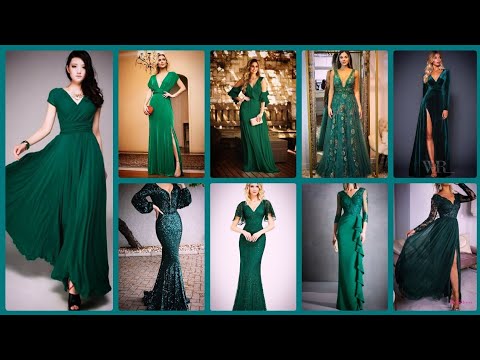 Gorgeous Emerald Green Long Gown Dress Collections 2023 | Amazing Green Dress Ideas For Occasion