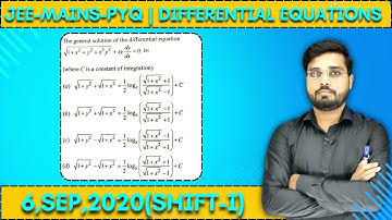 JEE Mains 2020 PYQ [6,SEP,2020(Shift-I)] || Find the Solutions || Differential Equations PYQ