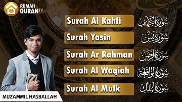 Paket Al Quran Merdu : Surah Al Kahf, Yasin, Ar Rahman, Al Waqiah, Al Mulk - Muzammil Hasballah