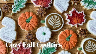 Beautiful Cozy Fall Cookies | Satisfying Cookie Decorating with Royal Icing