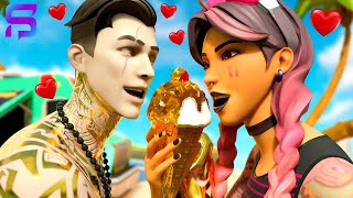 BEACH JULES and MIDSUMMER MIDAS FALL IN LOVE !! - Fortnite Short