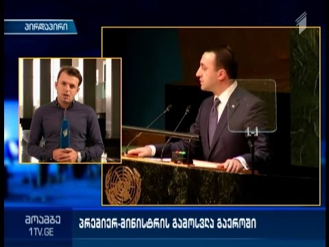 პრემიერის გამოსვლა გაეროს გენერალური ასამბლეის დებატებზე - შეფასებები თბილისში