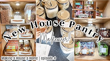 NEW HOUSE PANTRY MAKEOVER :: Small Pantry Organization Ideas {Making a House a Home | episode 4}