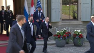 Russian President Vladimir Putin leaves Villa La Grange after meeting with Joe Biden | AFP
