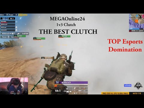 Mega Online24 1v3 Best Clutch of PMCO | TOP Esports Domination but can they stop BTR