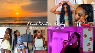 Low Cost, High Maintenance 💕 Hair, Nails, Brows & packing at Home //  GRWM Before My Trip