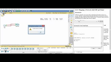 2.3.4 Mapping the network with CDP and Telnet Packet tracer labs