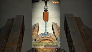 단단한 대형 자석 부품을 전동 드릴로 안전하게 뚫는 방법 #worker #process #engineering #workshop #craftsman
