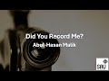 آیا صدای مرا ضبط کردی ابوالحسن مالک