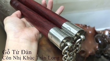 Côn nhị khúc gỗ Tử Đàn - Đàn Hương Đỏ vừa giao khách