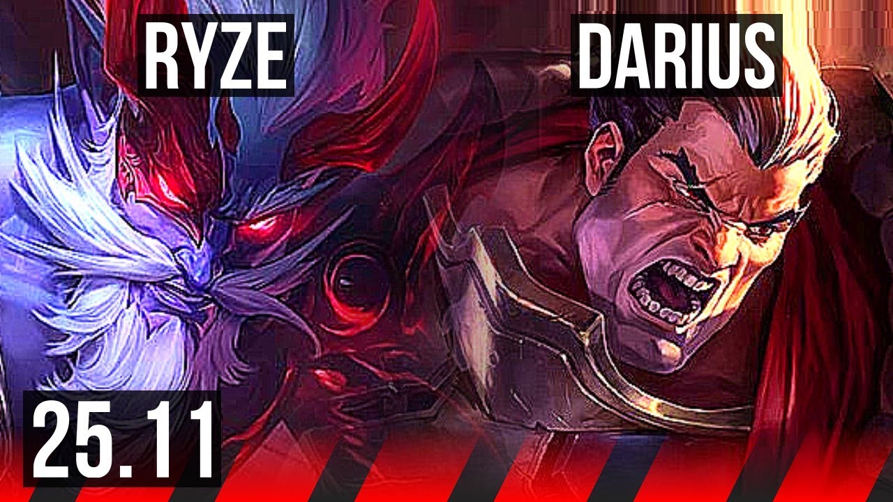 RYZE vs DARIUS (TOP) | 9/2/4, Godlike | EUNE Master | 25.11
