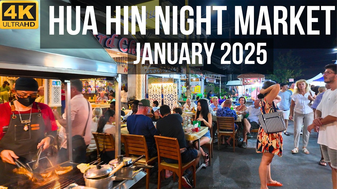 [4K] Hua Hin Thailand | Night Walk Hua Hin Night Market | Best place to visit 2025