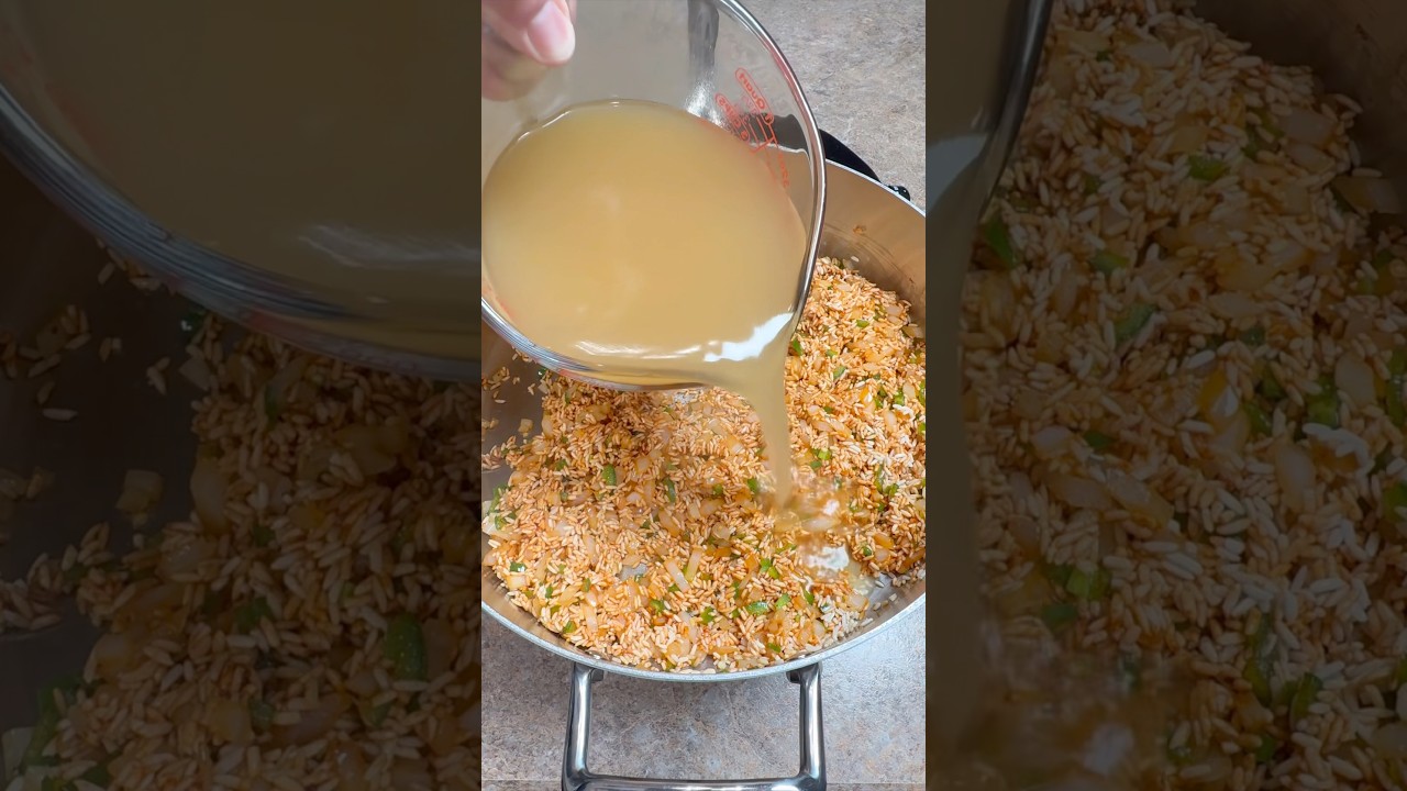 The Best Rice Recipe Ever! #cooking #mexican #rice #texmex #spanish #receitas #fyp