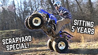 Abandoned Yamaha Warrior 350 First Ride | Our $50 4 Wheeler Paid Off!
