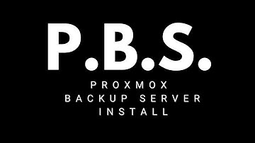 Proxmox Backup Server (PBS) install