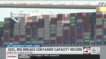 VIDEO: Largest vessel to call on Port of Charleston arrives at Wando Welch Terminal