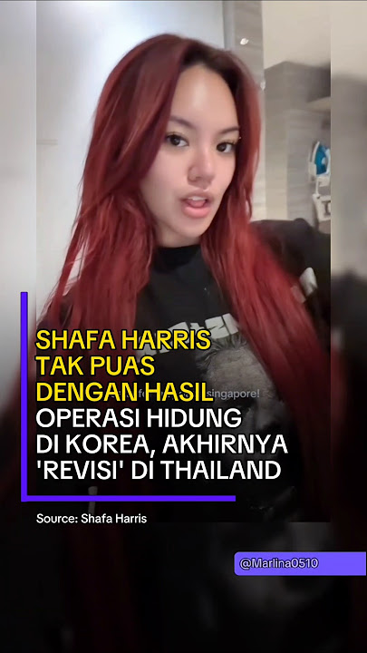 Hampir 400 Juta, Shafa Harris Operasi Hidung Ulang di Thailand #artist #oplashidung