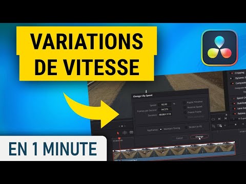 Faire varier la vitesse sur DaVinci Resolve