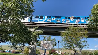 Bart live: 6 car train Fleet of the Future in Union City Station