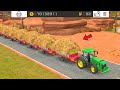 Making Loading Weagon Big Row &amp; Overload W/ Straw In Fs18 | Fs18 Multiplayer Gameplay | Timelapse 