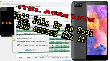 itel a52s lite MT6580 8.1 flash by sp flash tool without any error