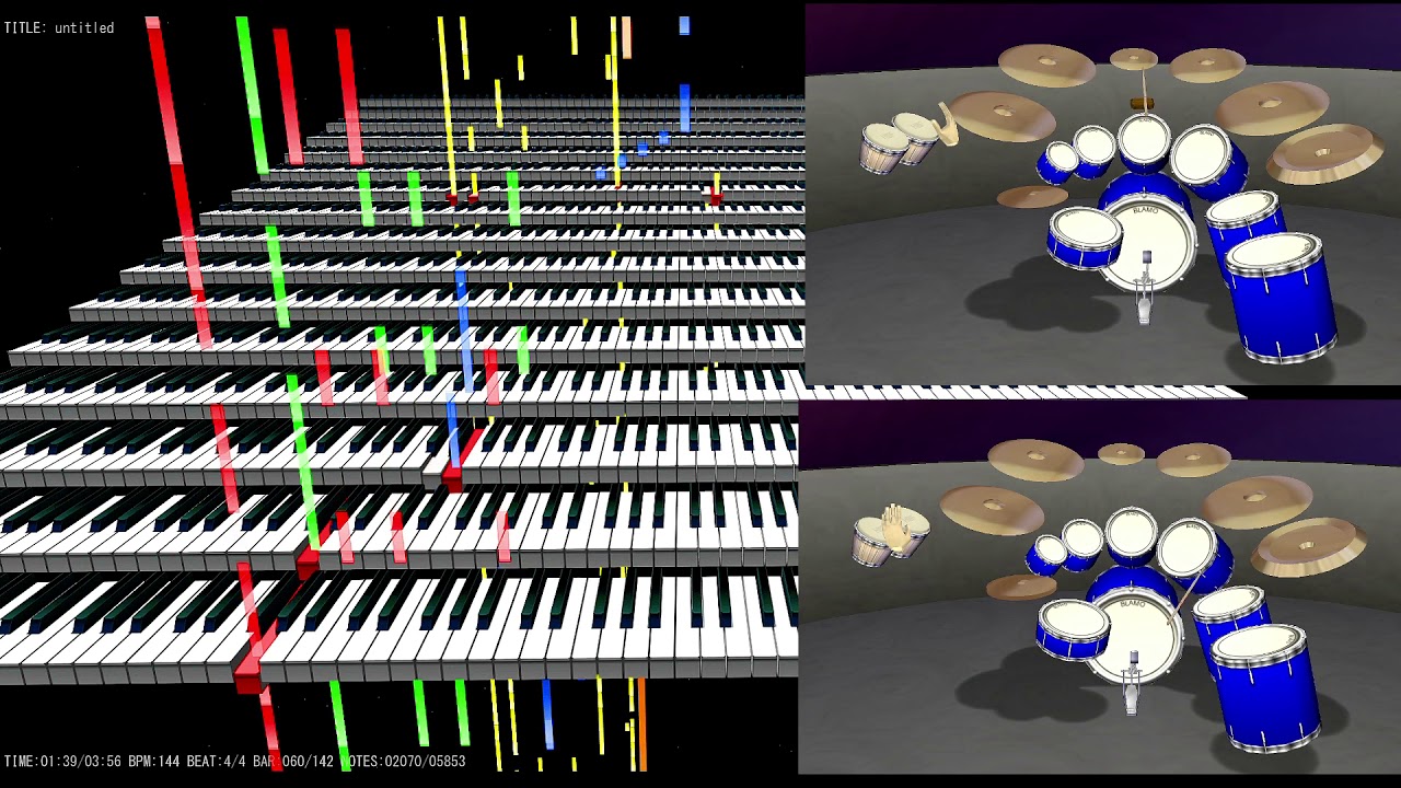Pipe Dream 2 with 2 Yamaha drumsets Animusic 2 YouTube