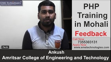 PHP Training | ACET | Student Feedback | Ankush