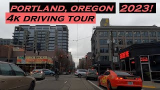 Portland, Oregon | 4k Driving Tour | Dashcam | First 2023 Drive!